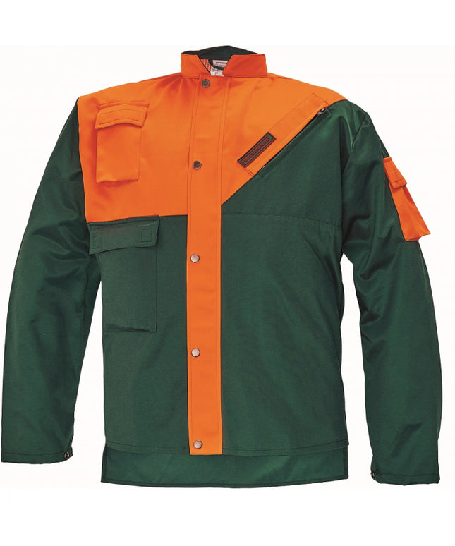 Costum salopeta cu pieptar Cerva PLUTO SET, pentru forestieri, protectie motofierastrau, antitaiere