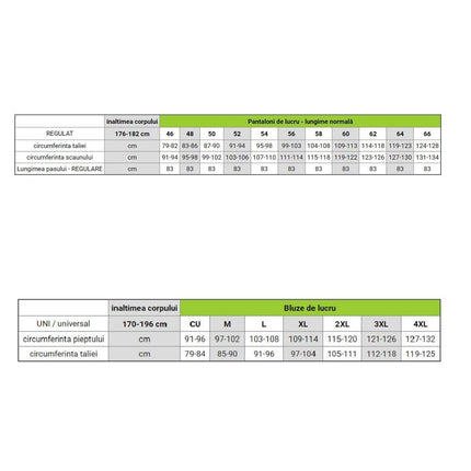 Costum salopeta clasica Ardon COOL TREND, 100% bumbac, 260 gr/mp