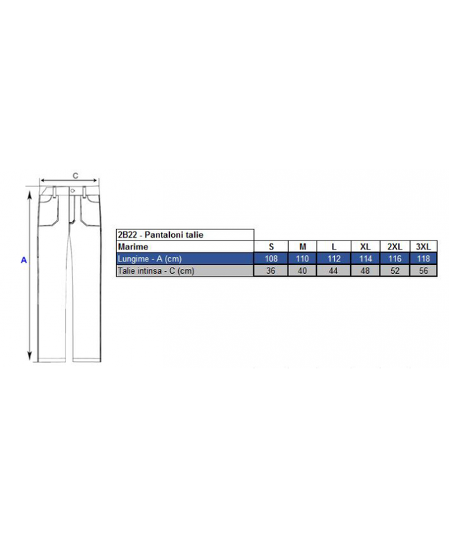 Costum salopeta clasica Renania ANDURA, tercot 65/35, 235gr/mp