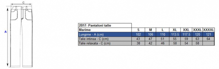 Costum salopeta clasica Renania MAGNUS, tercot 65/35, 320gr/mp
