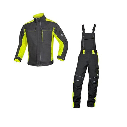 Costum salopeta cu pieptar Ardon NEON, 65% poliester - 35% bumbac, 270 gr/mp