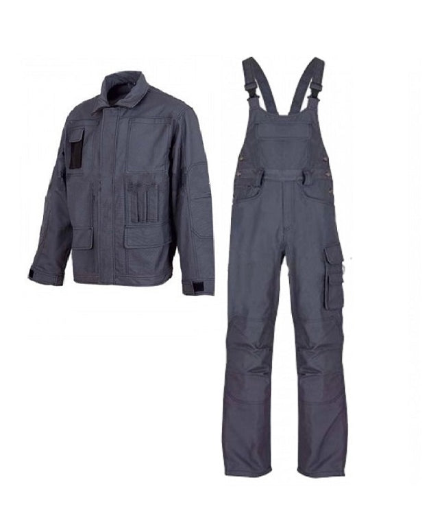 Costum salopeta cu pieptar Renania CEZAR, tercot 65/35, 320gr/mp