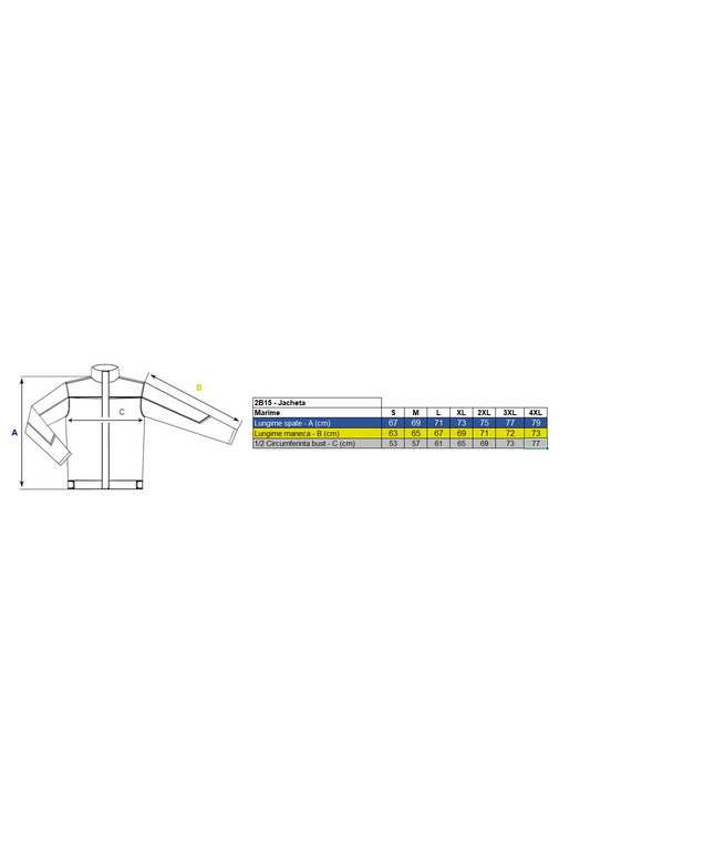 Costum salopeta cu pieptar Renania MAGNUS, tercot 65/35, 320gr/mp