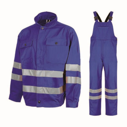 Costum salopeta cu pieptar si cu benzi reflectorizante Renania REFLEX