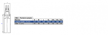 Costum salopeta ignifugat, antistatic Renania ARCO, 98% bumbac, 260gr/mp, cu benzi reflectorizante