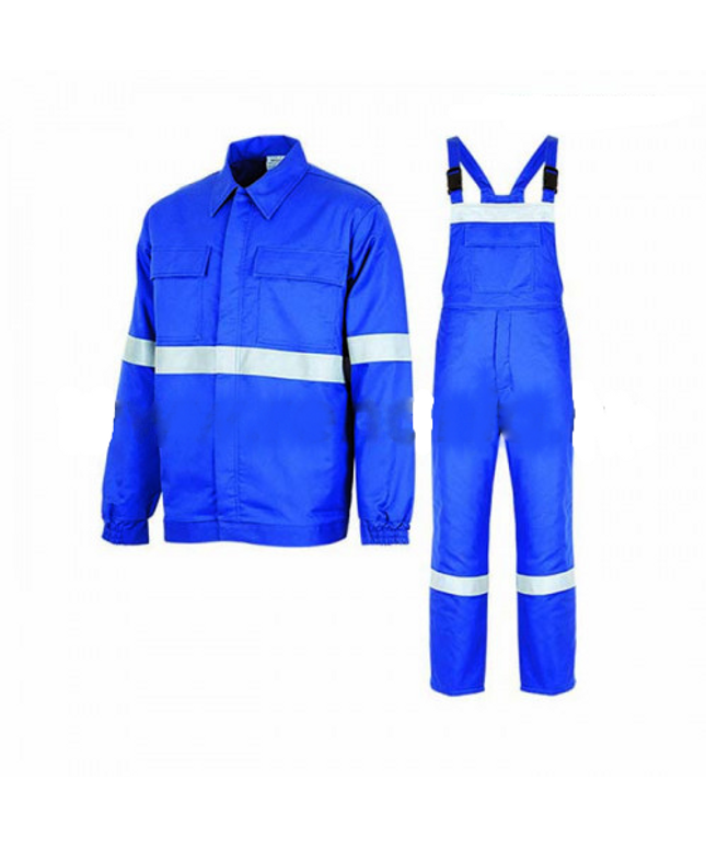 Costum salopeta ignifugat, antistatic, vatuit Renania ARCO WINTER, 98% bumbac, 260gr/mp, 2% fibre antistatice