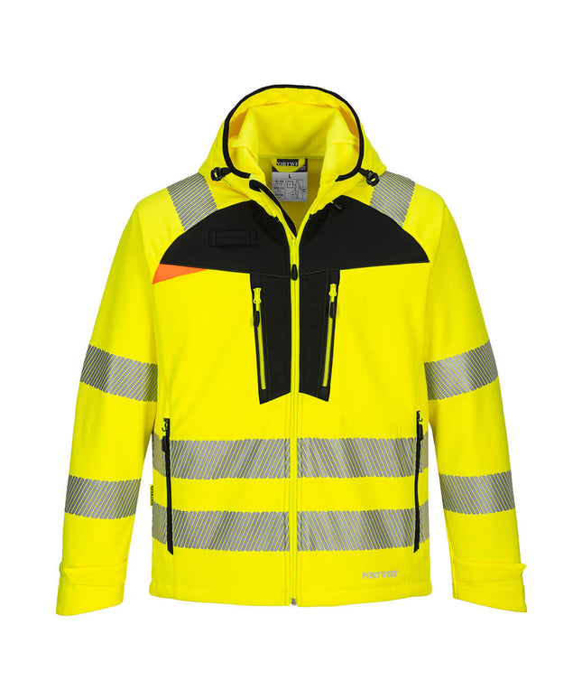 Jacheta softshell reflectorizanta Portwest DX4 HI-VIS DX475, 92% poliester, 2% elastan, 310 gr/mp