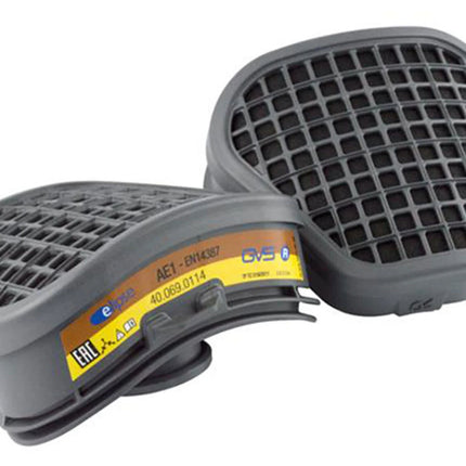 Filtre Gvs AE1 pentru semimastile SPR517 si SPR518, pentru gaze acide si vapori, set 2buc, schimbabile, de inalta eficienta