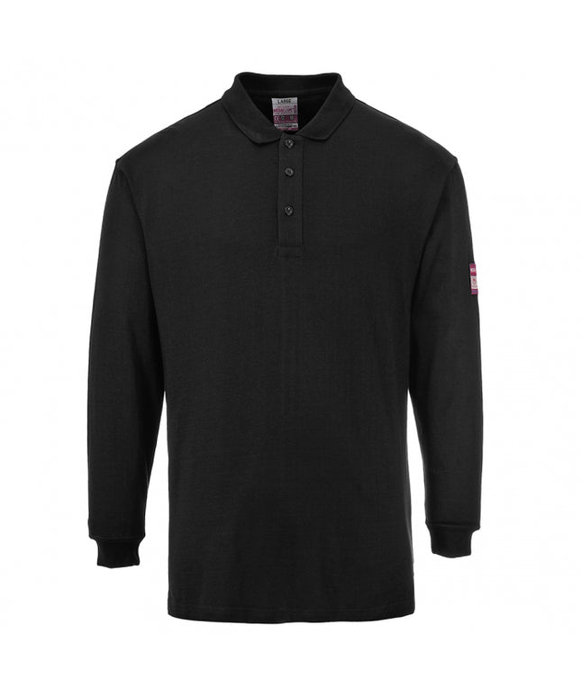 Tricou polo de protectie ignifuga Portwest FLAME RESISTANT FR10, 60% modacrilic, 39% bumbac, 1% fibra carbon, 200 gr/mp