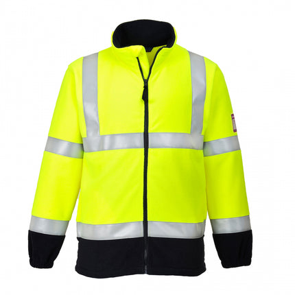 Fleece reflectorizant ignifug antistatic Portwest FR31, 60% modacrilic, 39% bumbac, 1% fibra carbon, 280g