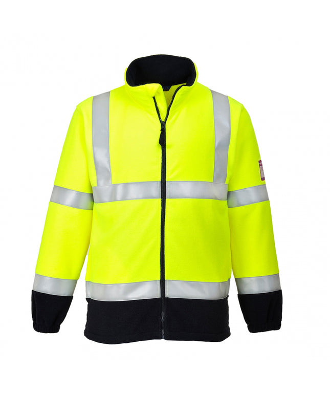 Fleece reflectorizant ignifug antistatic Portwest FR31, 60% modacrilic, 39% bumbac, 1% fibra carbon, 280g