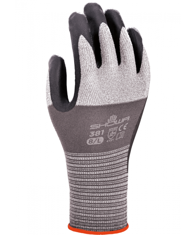 Manusi de protectie Showa 381, impregnate in nitril
