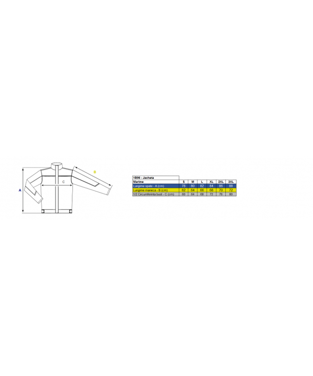 Costum de salopeta cu pieptar de iarna Renania FRANK IVAN, 100% bumbac, 300gr/mp
