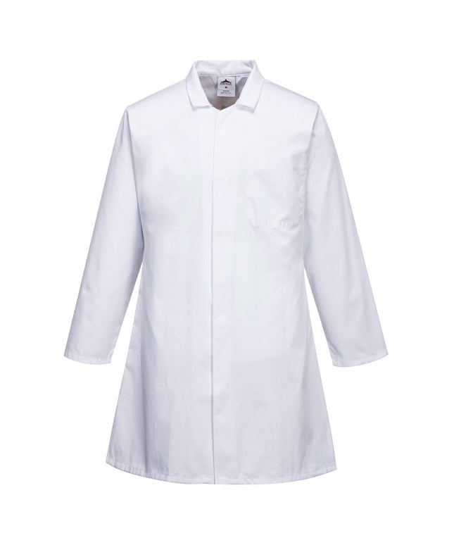 Halat de lucru Portwest 2206, pentru industria alimentara, 65% poliester, 35% bumbac, 245g