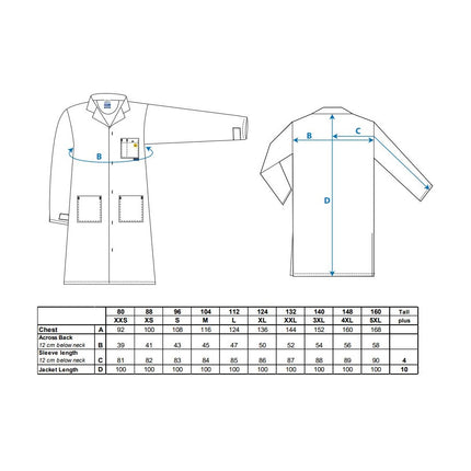 Halat antistatic Portwest AS10 ESD, 65% poliester, 34% bumbac, 1% fibra conductoare, 210 gr/mp