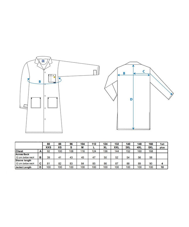 Halat antistatic Portwest AS10 ESD, 65% poliester, 34% bumbac, 1% fibra conductoare, 210 gr/mp