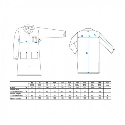 Halat antistatic Portwest AS10 ESD, 65% poliester, 34% bumbac, 1% fibra conductoare, 210 gr/mp