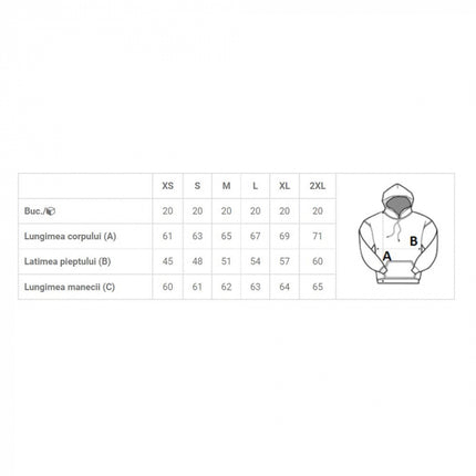 Hanorac cu gluga dama Kariban K4028, 85% bumbac, 15% poliester, ecofriendly, 280 gr/mp