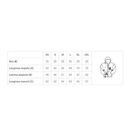 Hanorac cu gluga dama Kariban K464, 80% bumbac, 20% poliester, 300 gr/mp