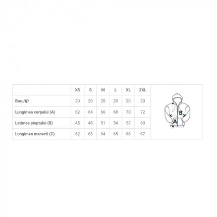 Hanorac cu gluga dama Kariban K464, 80% bumbac, 20% poliester, 300 gr/mp