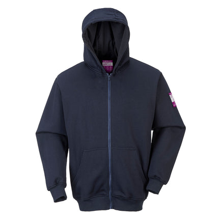 Hanorac cu gluga ignifug Portwest FR81, 60% modacrilic, 39% bumbac, 1% fibre carbon, 300 gr/mp