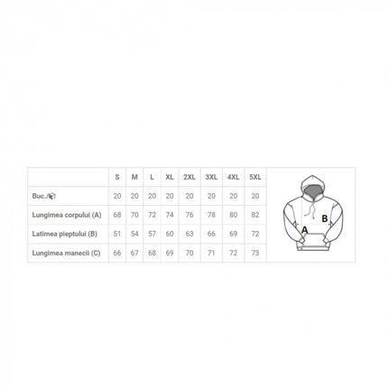 Hanorac cu gluga Kariban K4027, 85% bumbac, 15% poliester, 280 gr/mp, ecofriendly
