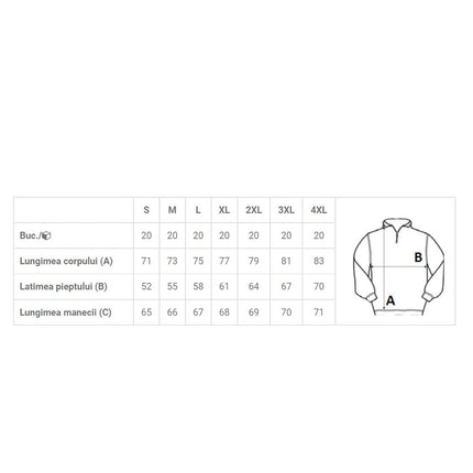 Hanorac cu gluga Kariban K454, 80% bumbac, 20% poliester, 300 gr/mp