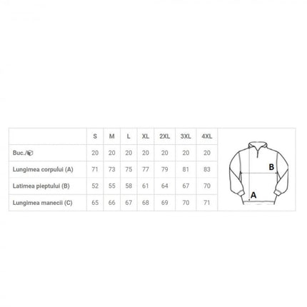 Hanorac cu gluga Kariban K454, 80% bumbac, 20% poliester, 300 gr/mp