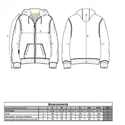 Hanorac cu gluga Portwest NICKEL KS31, 50% poliester, 50% bumbac, 350g