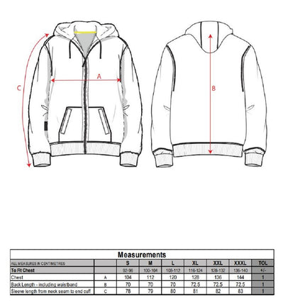 Hanorac cu gluga Portwest NICKEL KS31, 50% poliester, 50% bumbac, 350g