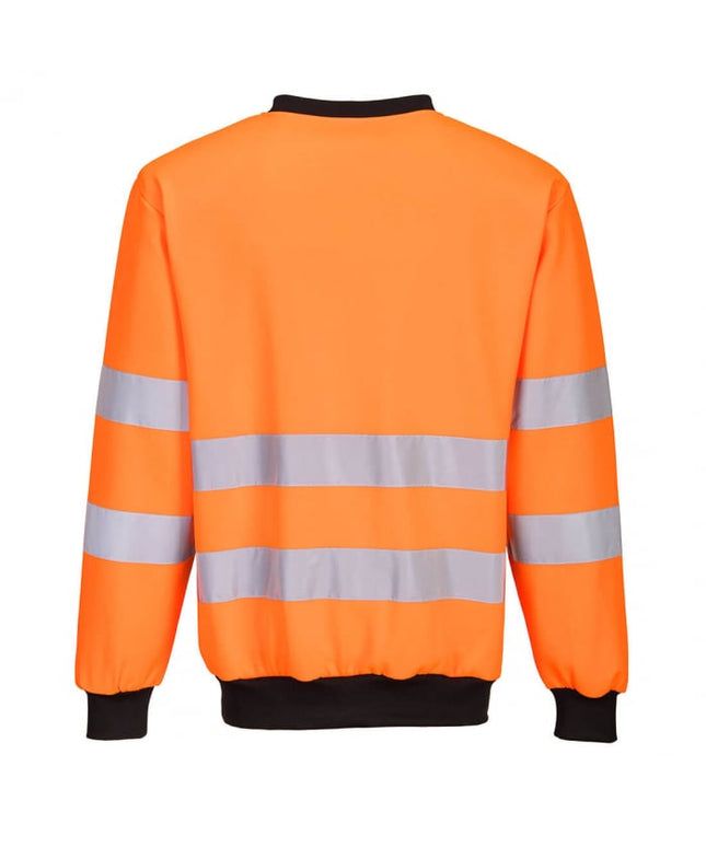 Bluza clasica de iarna reflectorizanta Portwest CREW NECK PW2 PW277, 65% poliester, 35% bumbac, 300gr/mp