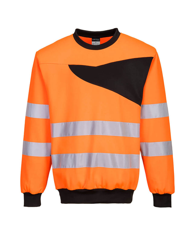 Bluza clasica de iarna reflectorizanta Portwest CREW NECK PW2 PW277, 65% poliester, 35% bumbac, 300gr/mp