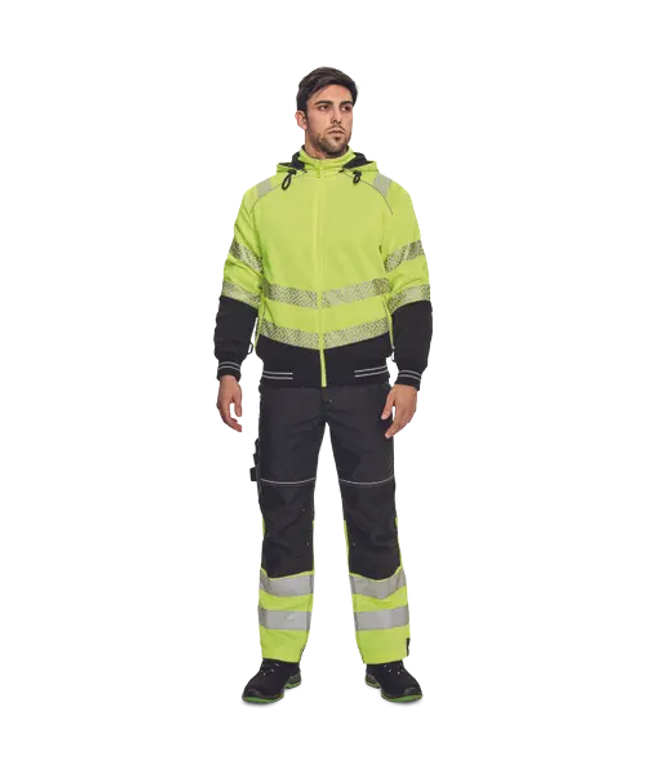 Hanorac reflectorizant cu gluga Cerva KNOXFIELD PROFI HV, 100% poliester, 300 gr/mp