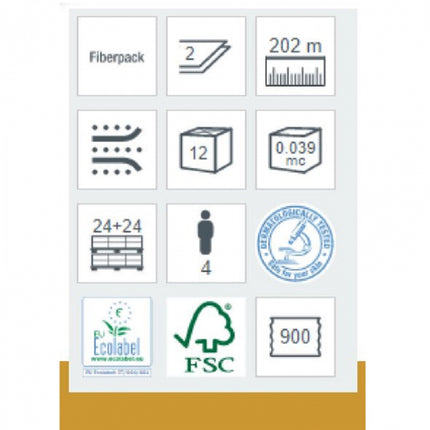 Hartie igienica Lucart ECOLABEL, din fibre de celuloza econatural