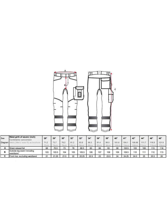 Pantaloni reflectorizanti Portwest HIVIS PW2 PW241, 65% poliester, 35% bumbac, 245g