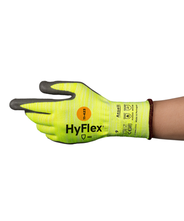 Manusi de protectie taiere Ansell HYFLEX 11-423, impregnate in poliuretan