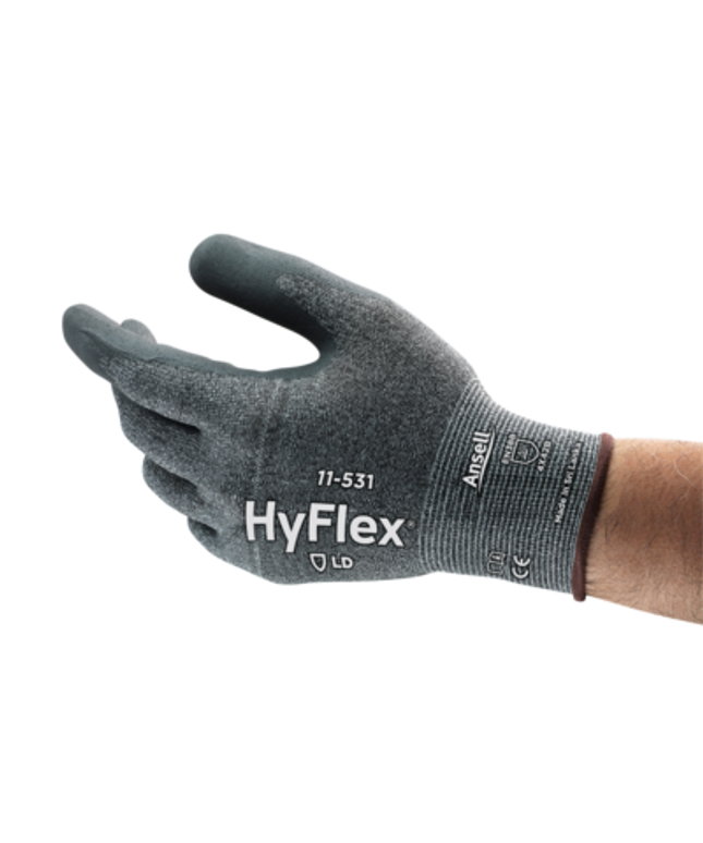Manusi de protectie taiere Ansell HYFLEX 11-531, impregnate in spuma de nitril