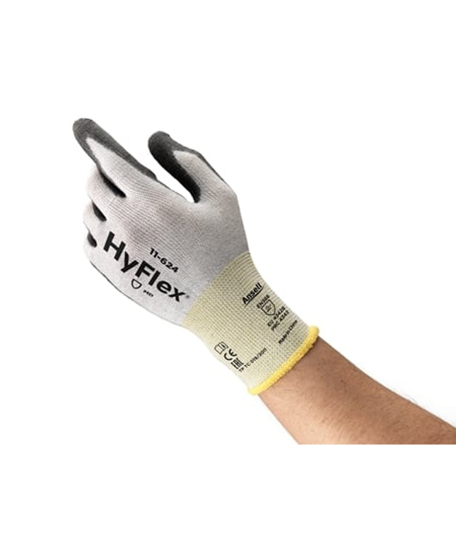 Manusi de protectie taiere Ansell HYFLEX 11-624, impregnate in poliuretan
