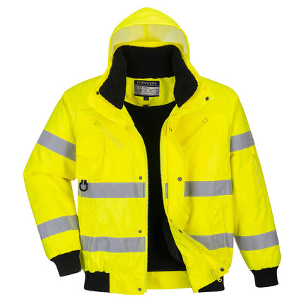 Jacheta reflectorizanta Portwest BOMBER HI-VIS 3in1 C467, 100% poliester, 190 gr/mp