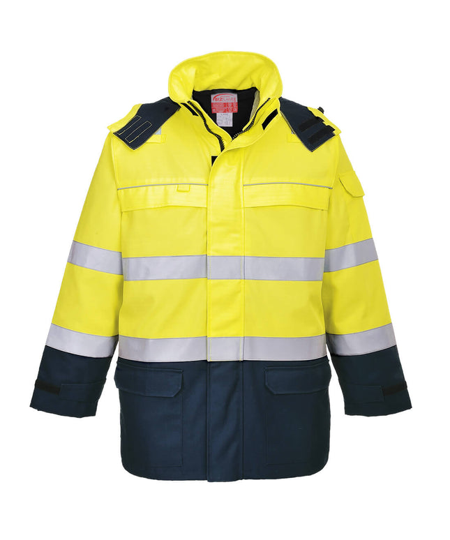 Jacheta reflectorizanta ignifuga Portwest BIZFLAME ARC MULTI-NORM FR79, antistatica, 80% bumbac, 19% poliester, 1% fibra de carbon, 380g