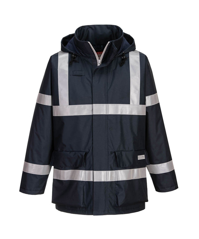 Scurta vatuita de iarna reflectorizanta ignifuga Portwest BIZFLAME RAIN S785, antistatic, 98% poliester, 2% fibra de carbon, 250g