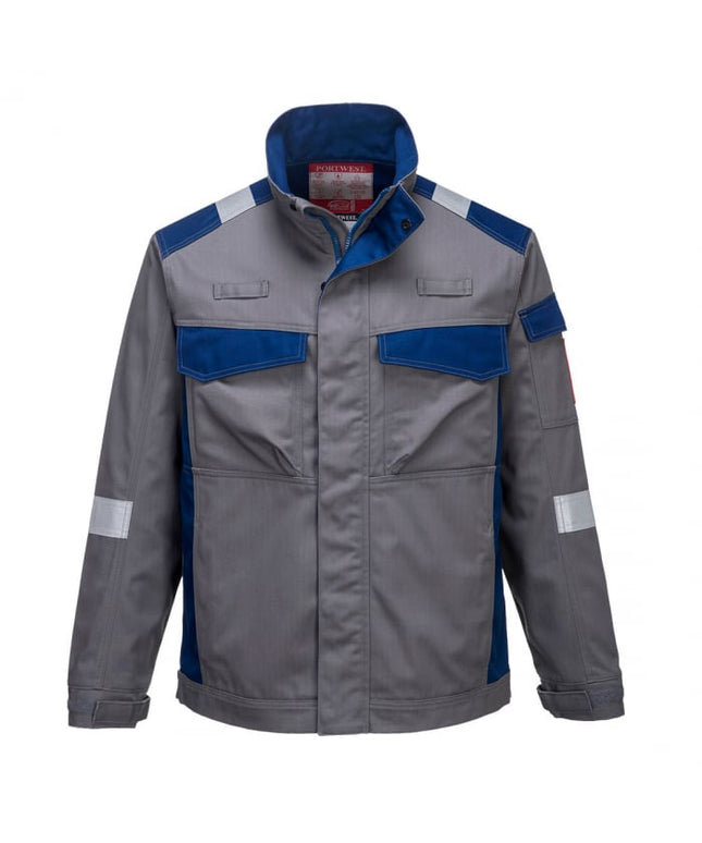 Jacheta ignifuga Portwest BIZFLAME ULTRA FR08, bicolor, 80% bumbac, 19% poliester, 1% fibra de carbon 340g