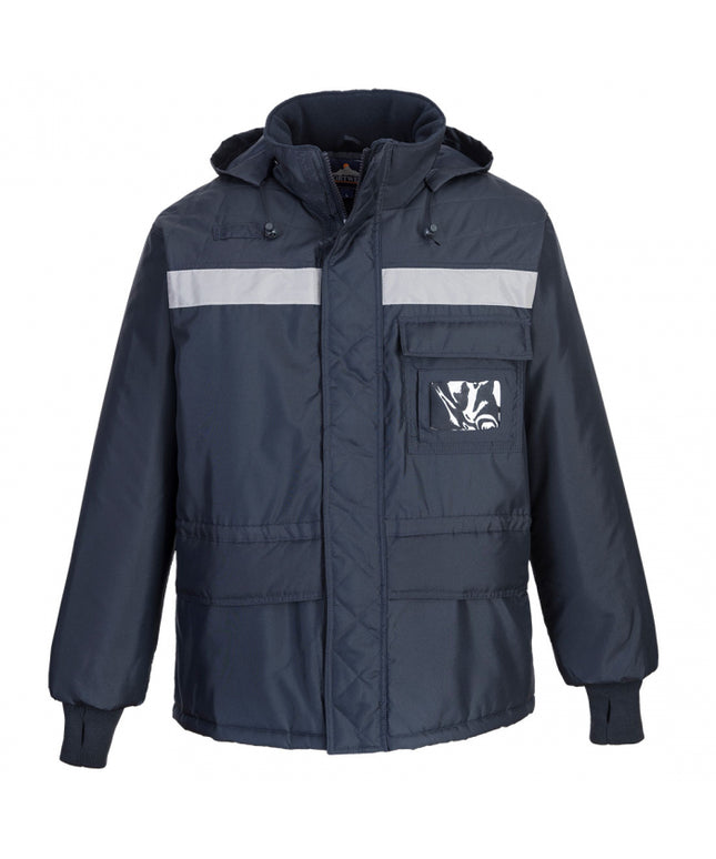 Scurta vatuita Portwest COLDSTORE CS10, pentru depozite frigorifice, -40C, 100% poliester, 300g, cu benzi reflectorizante