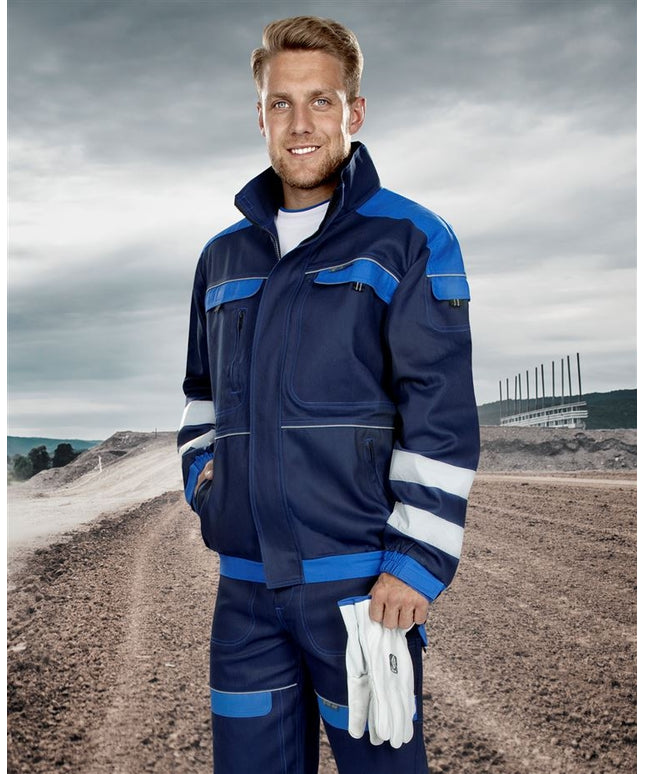 Jacheta de lucru cu benzi reflectorizante Ardon COOL TREND REFLEX, 100% bumbac, 260 gr/mp