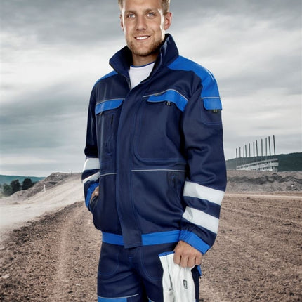 Jacheta de lucru cu benzi reflectorizante Ardon COOL TREND REFLEX, 100% bumbac, 260 gr/mp