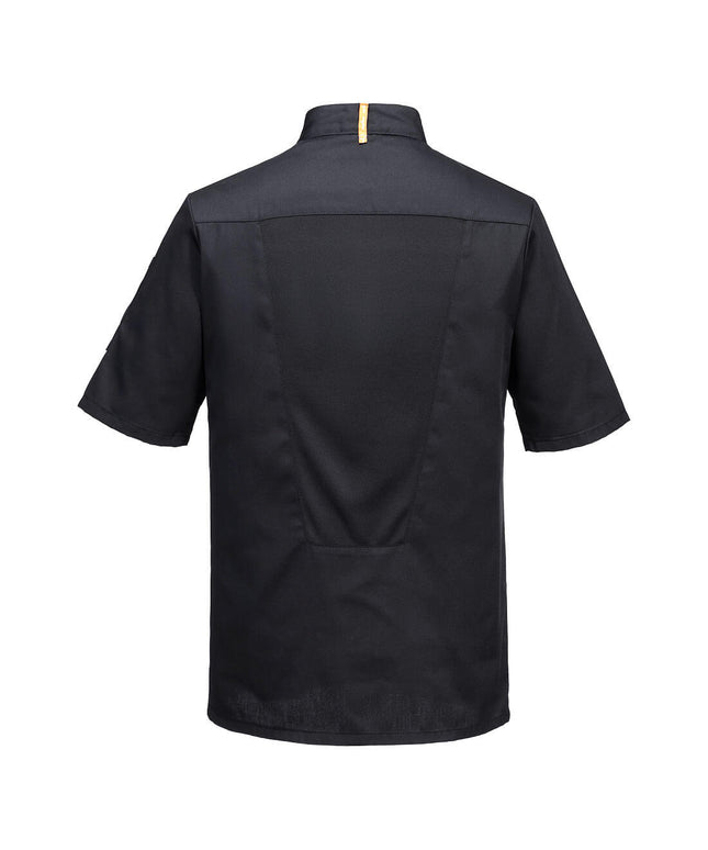 Jacheta cu maneca scurta bucatar Portwest C739 CHEF'S MESH AIR PRO, 65% poliester, 35% bumbac, 190 gr/mp
