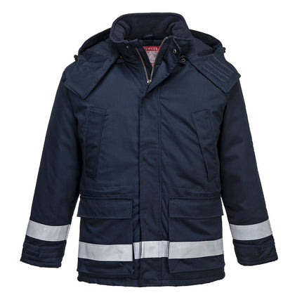 Scurta de iarna vatuita ignifuga Portwest FR59, antistatica, 99% bumbac, 1% fibra de carbon, 350g