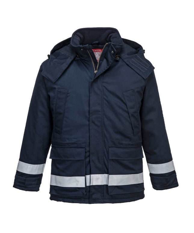 Scurta de iarna vatuita ignifuga Portwest FR59, antistatica, 99% bumbac, 1% fibra de carbon, 350g