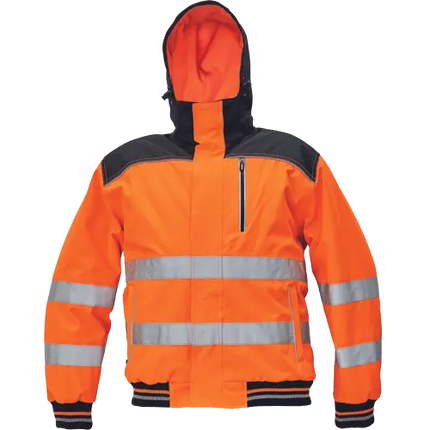 Jacheta de iarna cu benzi reflectorizante Cerva KNOXFIELD HV WINTER PILOT, 100% poliester, 180 gr/mp