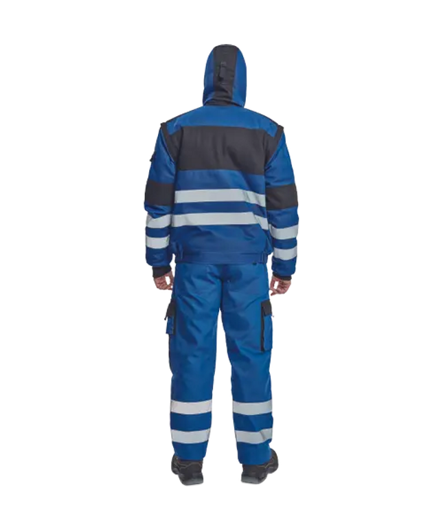 Jacheta de iarna cu benzi reflectorizante Cerva MAX WINTER REFLEX, 100% bumbac